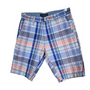 U.S. Polo Assn. Blue and Pink Plaid Shorts Size 28 Preppy Plaid Cotton Shorts